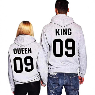 QUEEN 09-KING 09 hooded vests couples explosions cross-border men and women
