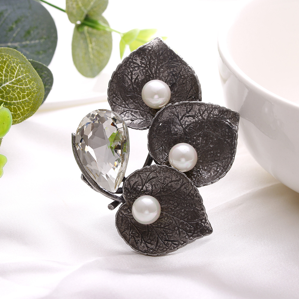 Luxuriöse Perlenbrosche Für Damen, Elegante Emaille Anstecknadel_voghion.com