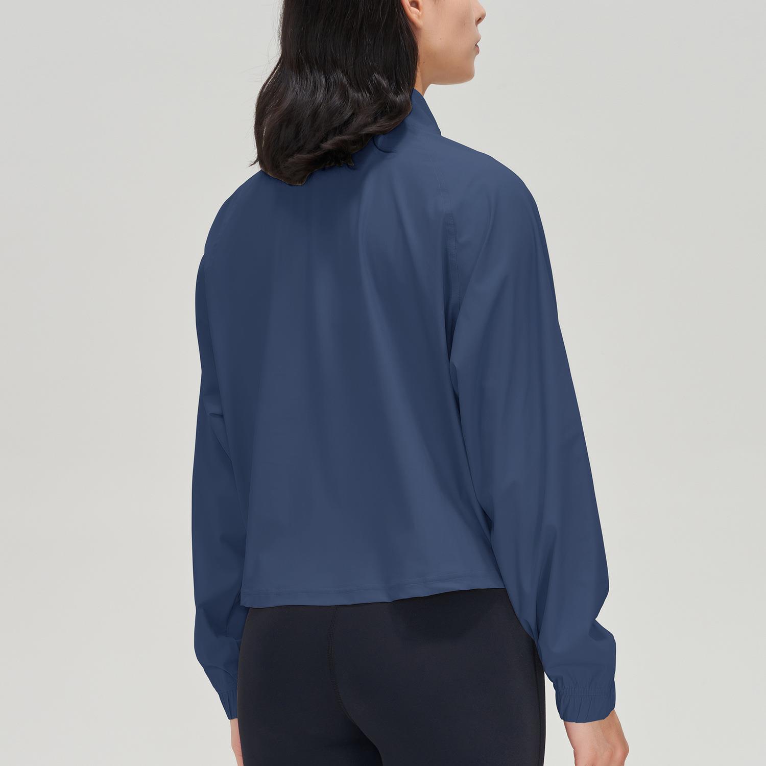 Cremallera casual ropa de entrenamiento chaqueta suelta de manga larga ropa de yoga superior protección solar de secado rápido deportes top