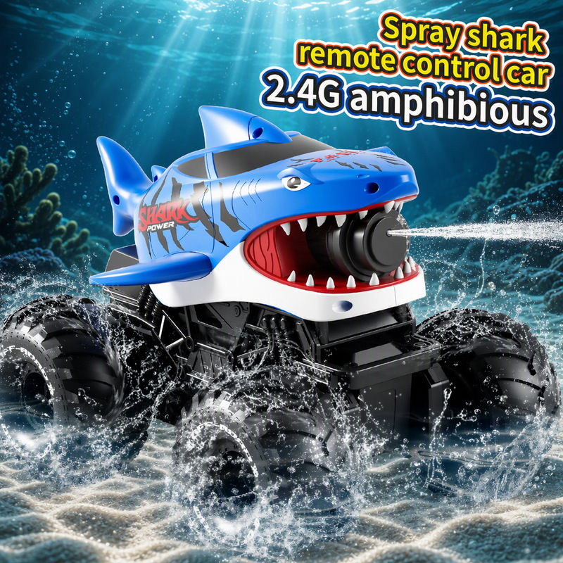 Cross-Border Shark-Shaped Amphibious Remote Control Car Children's Wireless Remote Control Off-Road Vehicle Toy Cross-Border Shark-Shaped Amphibious Remote Control Car Children's Wireless Remote Control Off-Road Vehicle Toy