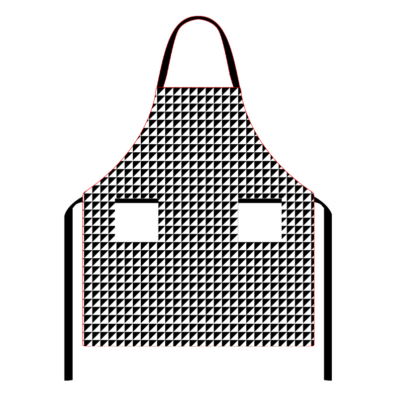 Grembiule regolabile antimacchia con motivo bianco e nero, estivo, impermeabile, alla moda, creativo, personalizzabile per pranzi, torte e altro._voghion.com