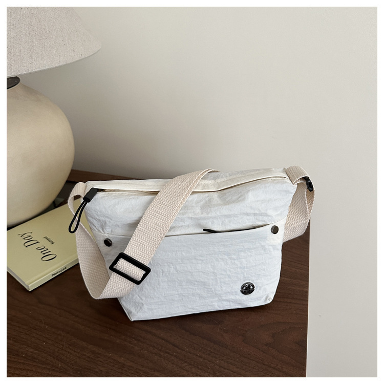 89g Weight Nylon Lining Material Zipper Closure Type Single Shoulder Strap Strap Type Shoulder Bag, Crossbody Bag Bags Type Casual Occasion Nylon Material Solid Color Pattern All Seasons Season Women's Gender Basic, Classic Style Style Square Shape Women's Nylon Solid Color Basic Classic Style Square Zipper Shoulder Bag Crossbody Bag 6