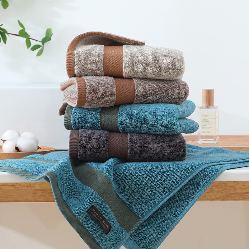 Barber Shop Pure Cotton Towel, Class A, Absorbent, Thickened, Cross-Border Towel, Face Towel with Packaging, 7A Antibacterial Men's Towel