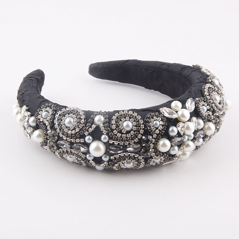 Baroque Sponge Diamond-studded Color Pearl Headband display picture 8