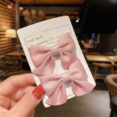 [One Piece Also Hair] Hairpin Children's Little Girl Headwear Bowtie Hairpin New Girls' Hairpin Princess Cute