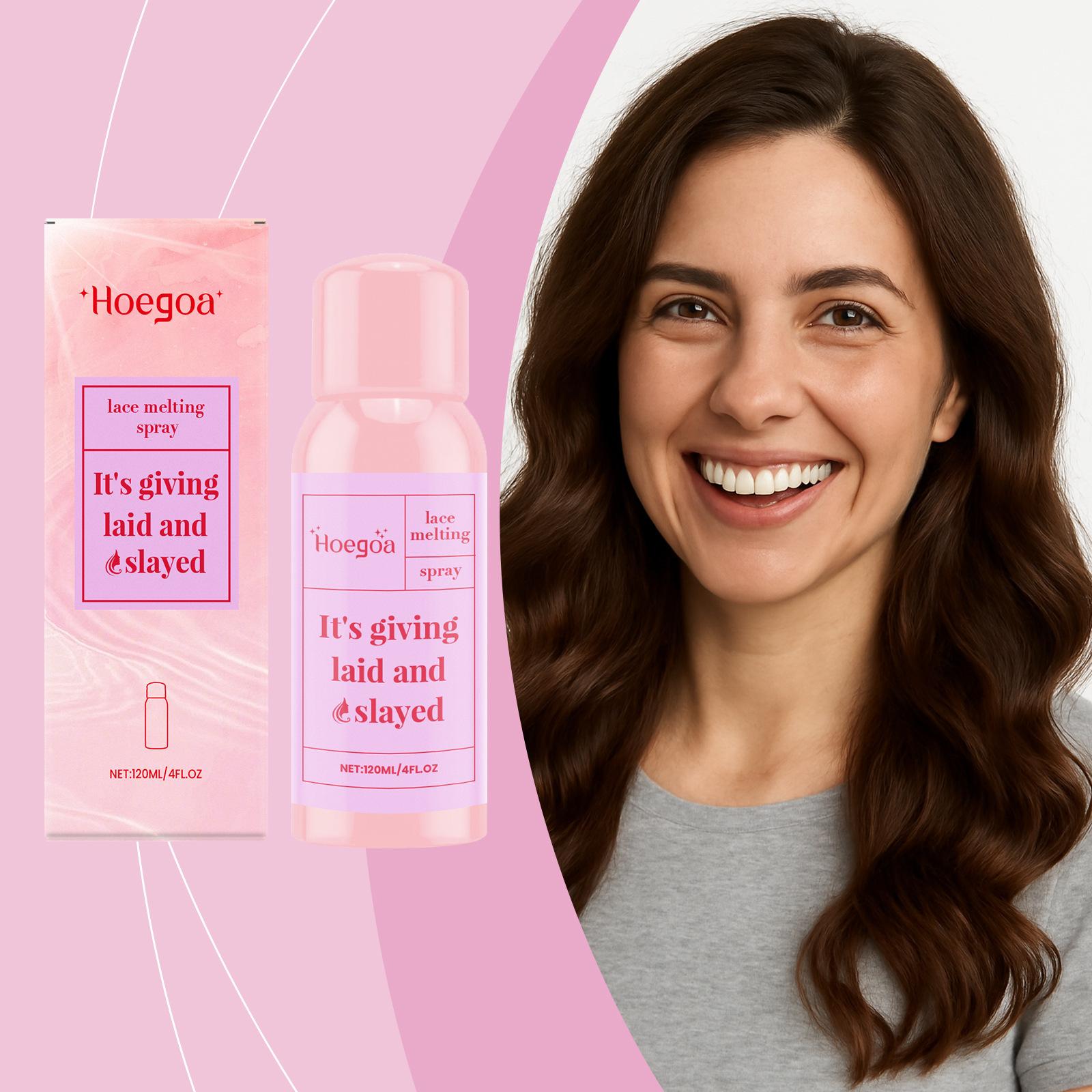 HOEGOA PERUKA ADHESIVE SPRAY PERUKA LACE STYLING INVISIBLE FIT LIGHT Fresh Care Spray