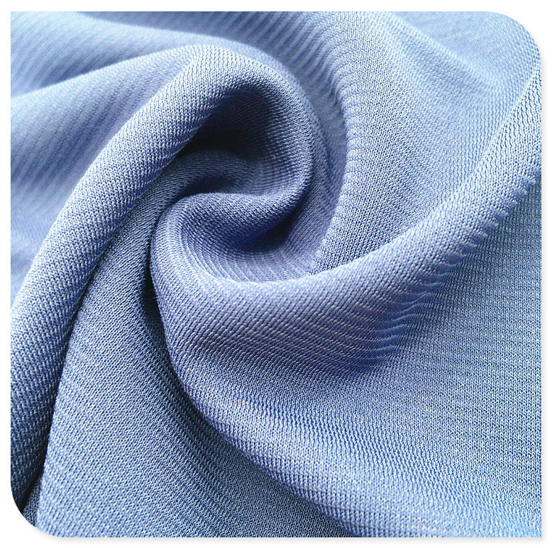 厂家供应针织面料强捻人丝罗马布丝光冰滑垂感春夏男女上衣新