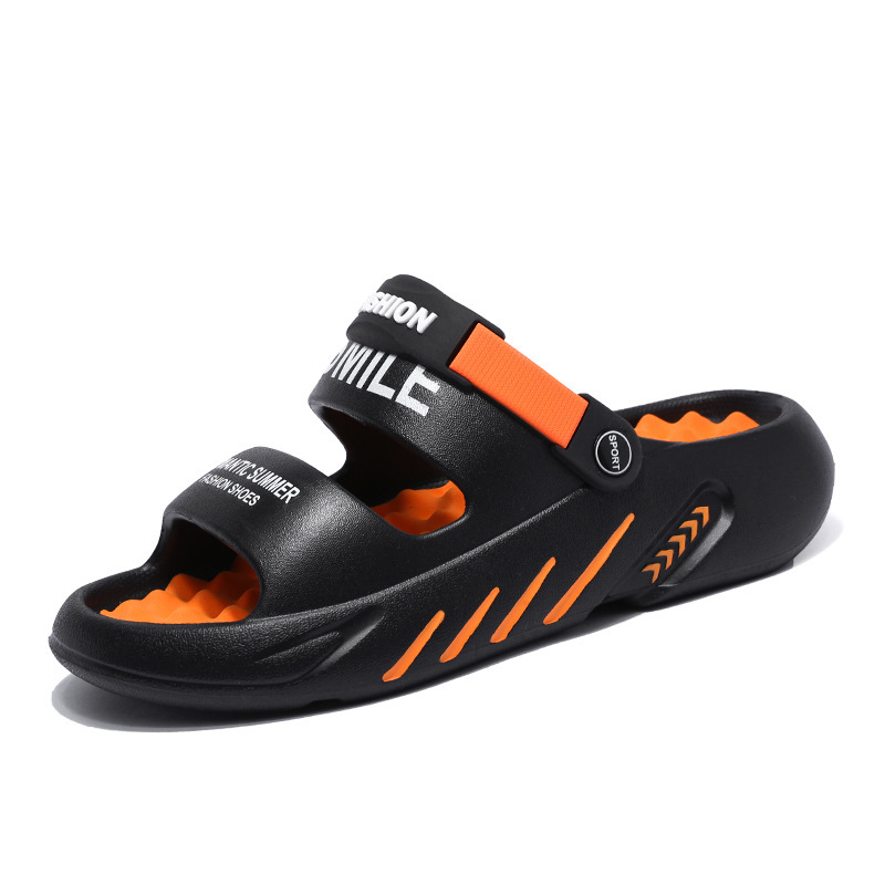 Zapatillas para hombres 48 tamaño de verano para usar zapatillas de playa de piso grueso al aire libre antideslizante dos zapatillas