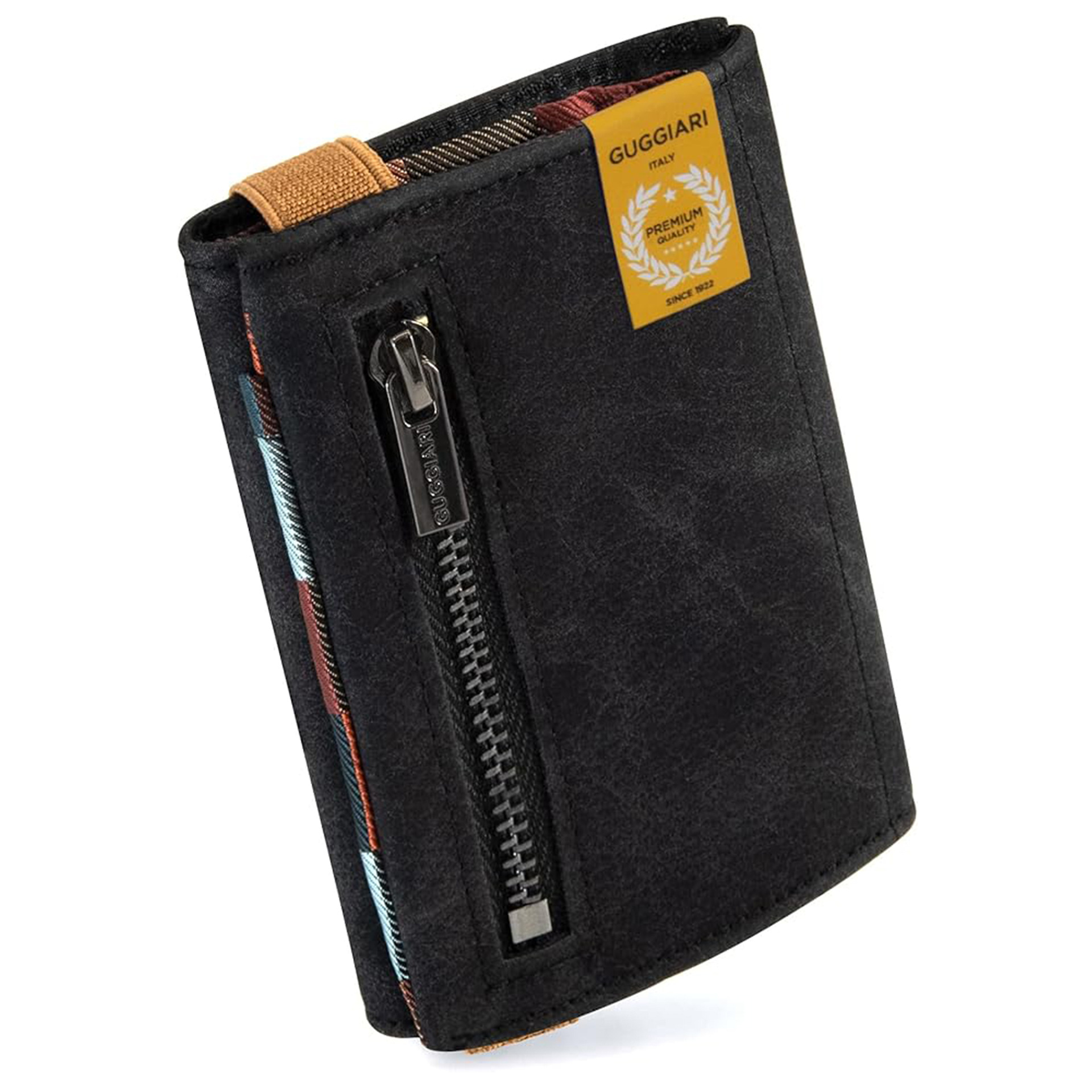 Personalizado transfronterizo con cambio bolsa multifuncional RFID anti-robo cartera de cuero tres plegados cartera de negocios para hombres