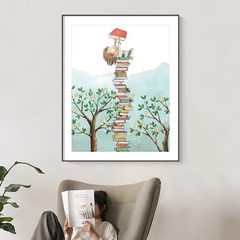 「書山には道があります。」癒しは子供の部屋の装飾画です。