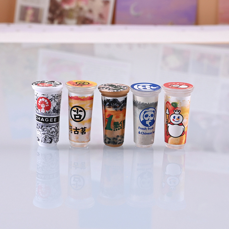 立体果茶杯 树脂配件 微缩便利店儿童过家家小配饰手工diy小饰品