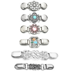 亞馬遜跨境 6件套花朵開衫夾女士毛衣袷衣領夾披肩夾連衣裙收緊夾