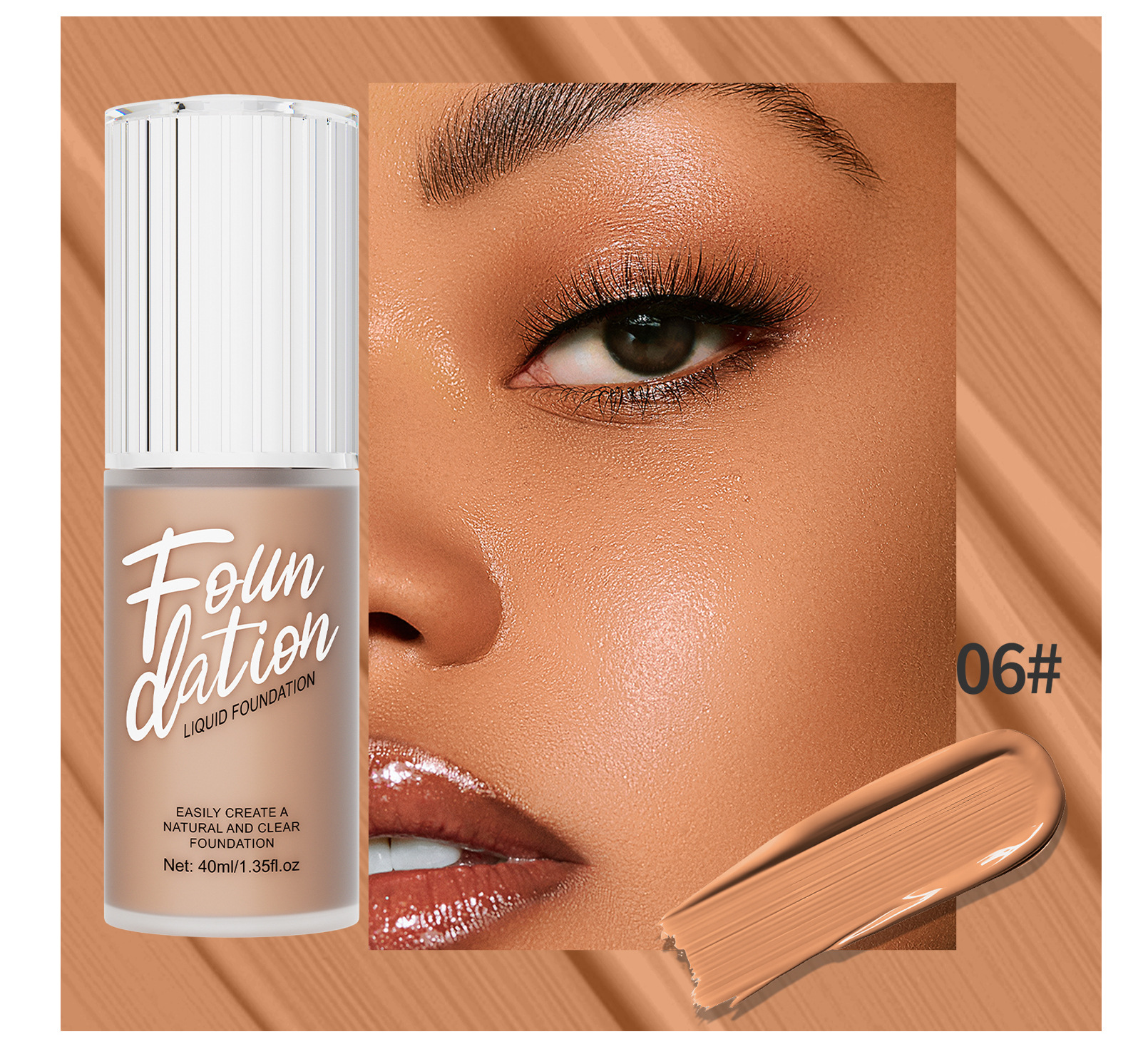 Hellokiss Foundation is a clear, smooth, natural and long-lasting European and American Foundation matte foundation makeup undefined