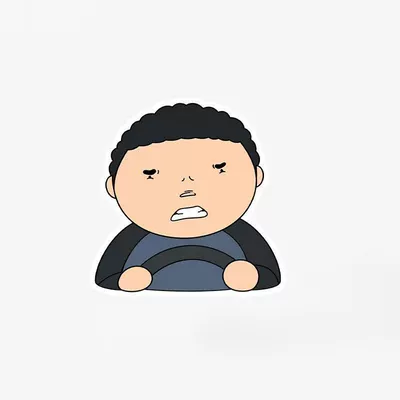 Body sticker – King of the Road Car Sticker - large-15cm-mad-face-sticker-version