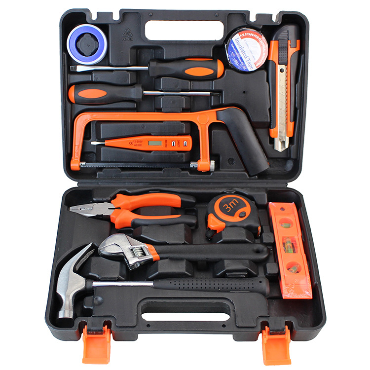 家用五金工具套装家庭手动组合维修组套房地产礼品工具箱批发