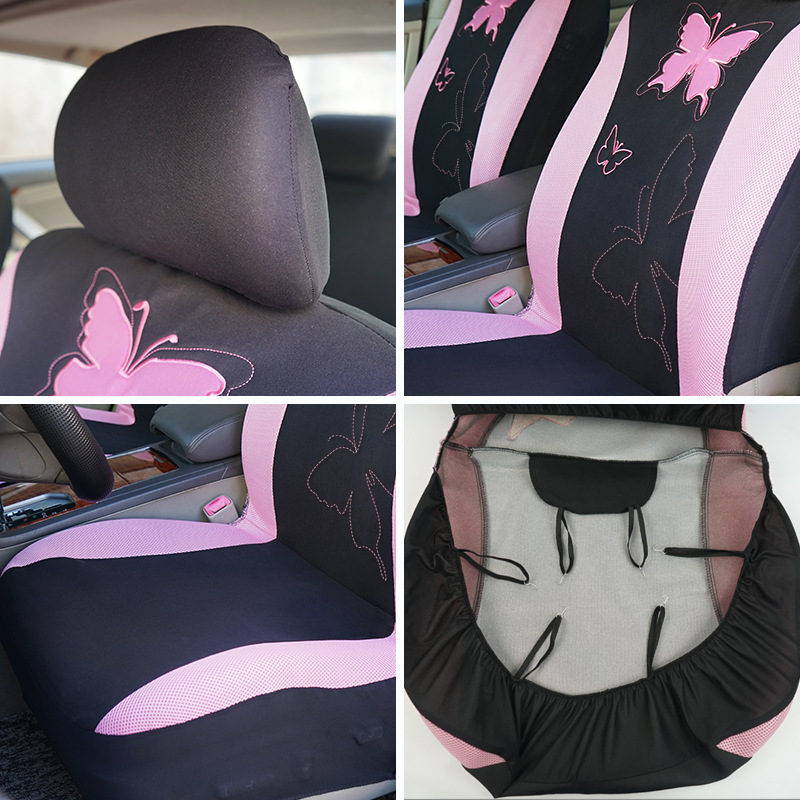 Foreign trade car seat covers with butterfly embroidery, suitable for all seasons, popular cross-border foreign trade product on AliExpress and Amazon