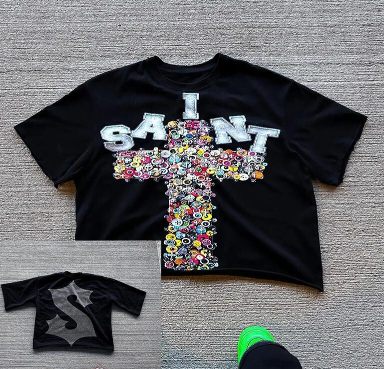 2025欧米の街頭のfflirtionは首の潮のブランドの新型のプリントのtシャツのゴシックの高い街のtシャツを掛けて丸首を合わせます。|undefined
