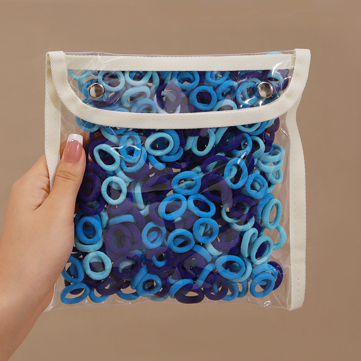 Cuerdas de cabeza para niños niñas cuerdas de cabello de alta elasticidad correa de goma duradera para bebés sin marcas anillo de cabello no daña el cabello cubierta de cuero de color