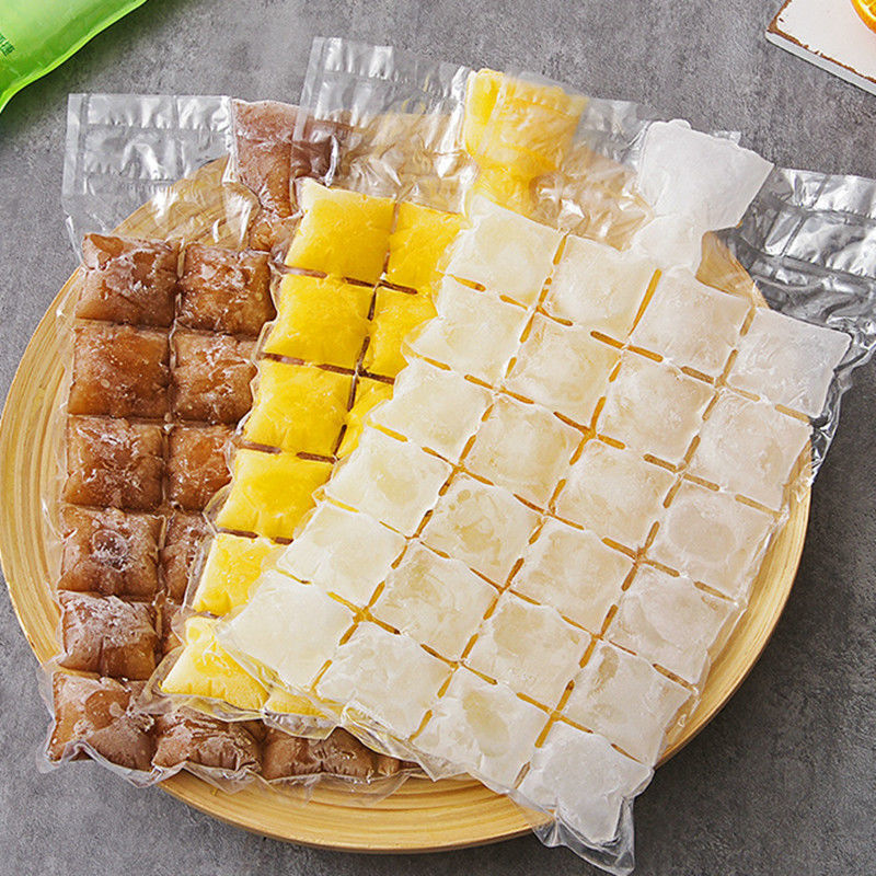 Free Shipping Disposable Ice Bag Edible Frozen Ice Cube Mold Creative Self-Sealing Sealed Ice Passion Fruit Ice Box Bag