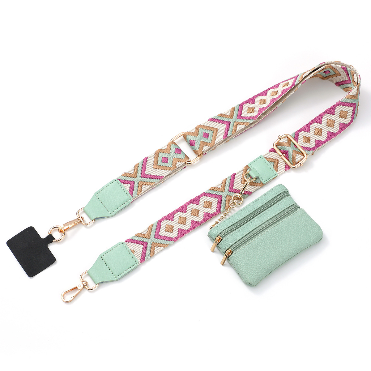 135g Weight Mobile Phone Lanyard Classification 1 Piece Quantity Polyester, Metal Button Material Lattice, Leopard Pattern Casual Style 1 Piece Casual Lattice Leopard Polyester Metal Button Mobile Phone Lanyard 4