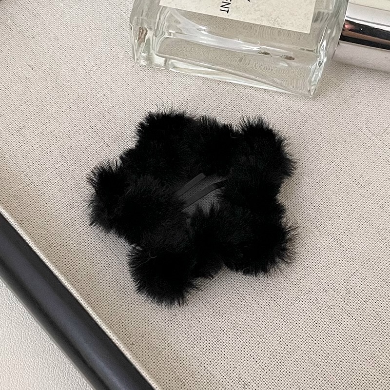 Colorido estrella peludo horquilla femenina Otoño e Invierno lindo Bangs BB clip horquilla trasera cabeza rota pelo clip lateral pinza