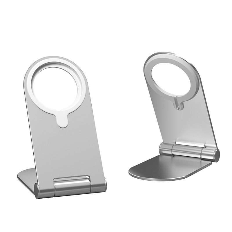Aplicable a Apple 15MagSafe magnético soporte de carga inalámbrica de escritorio plegable portátil de aleación de aluminio soporte de teléfono móvil