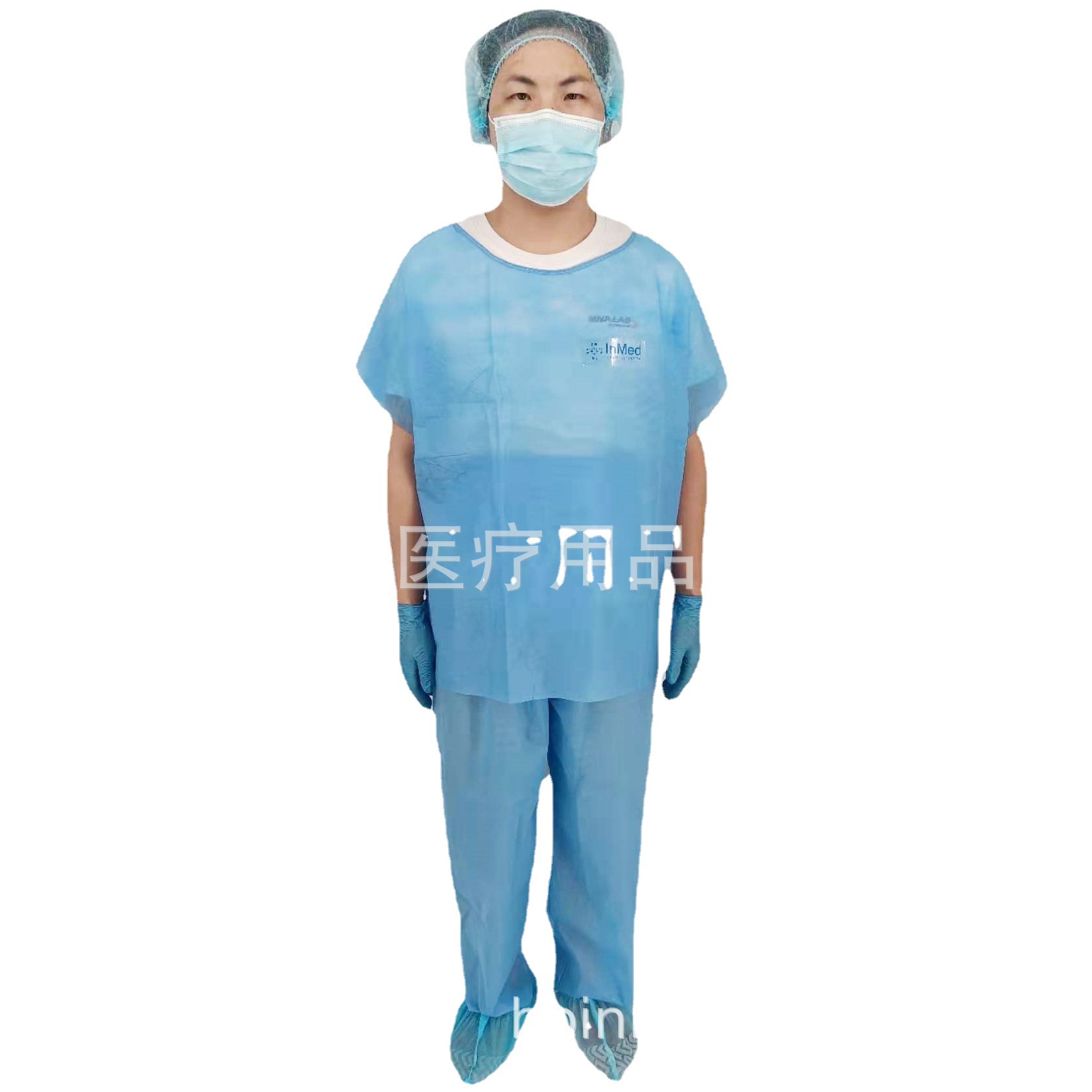工厂白名单 现货供应SMS短袖分体工作服套装手术室衣服防尘防护服