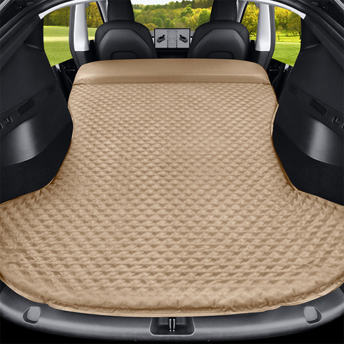 Suitable for Tesla Model Y car-mounted inflatable bed, rear camping sleeping mattress, folding memory foam travel bed