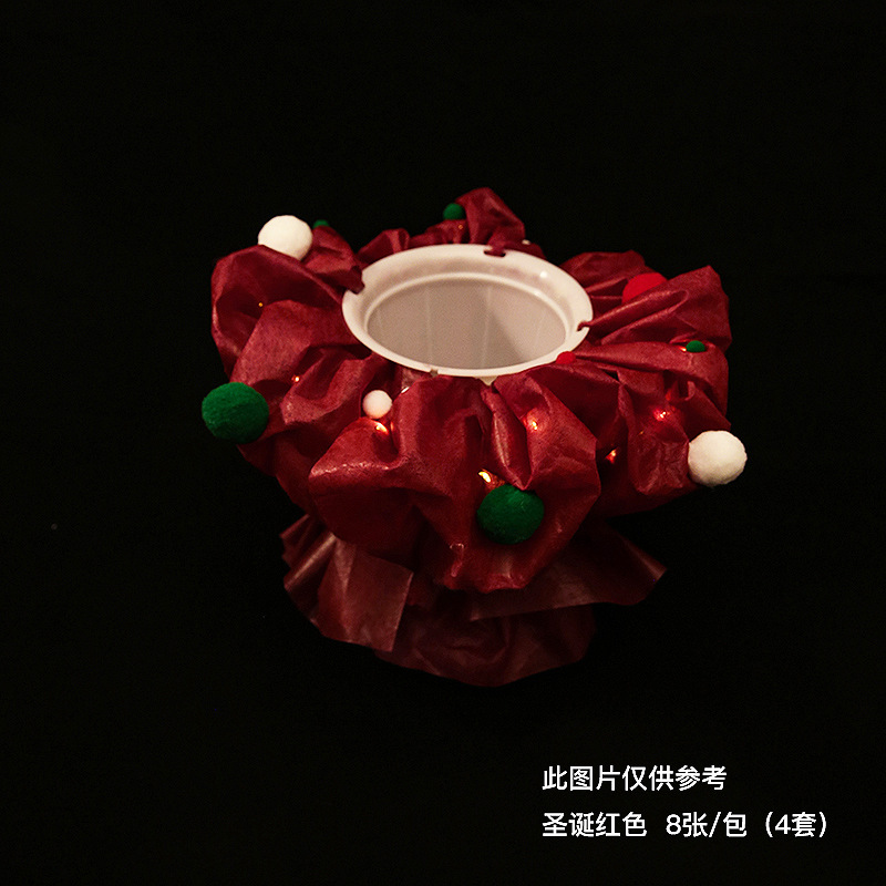 Casa creativa de dulces de Navidad espuma ramo de espuma papel de embalaje bola de lana papel de regalo de Nochebuena papel al por mayor