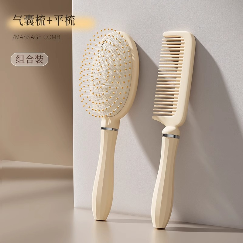 ふわふわ頭蓋ガスバッグマッサージヘアコーム、広歯子供用コーム、学生寮専用女性用家庭用カーリングエアクッションコーム|undefined