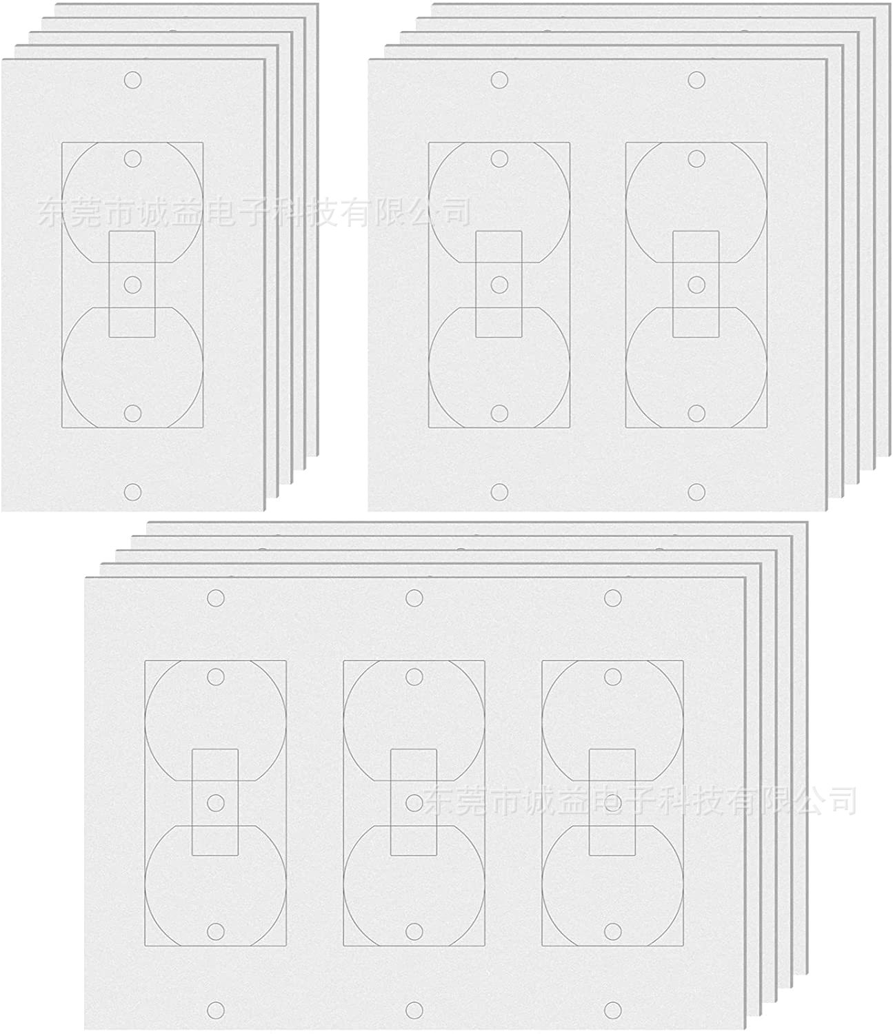 绝缘垫圈矩形壁板插座密封器 灯开关插座绝缘泡沫替换防风雨垫圈
