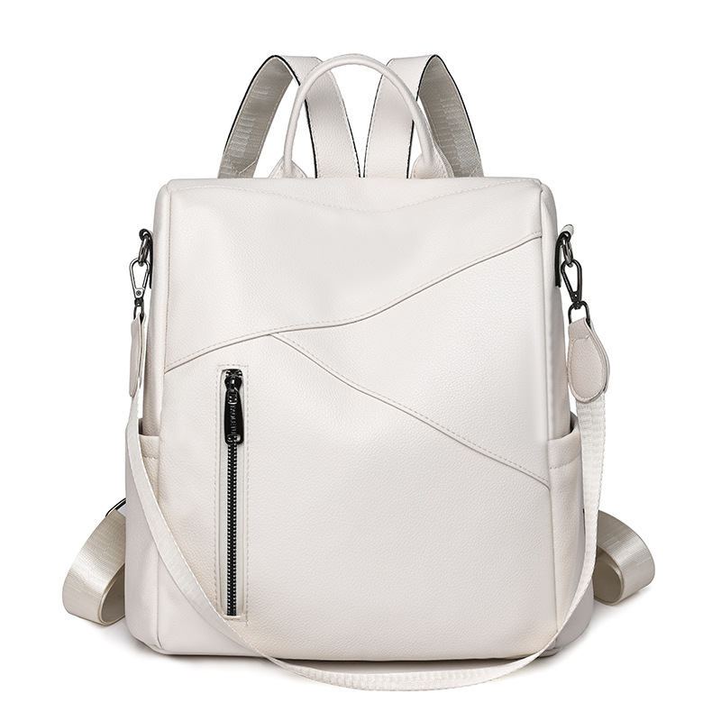 Spot al por mayor 2023 verano nueva mochila antirrobo de cuero suave para mujer coreana mochila ligera para exteriores simple y versátil