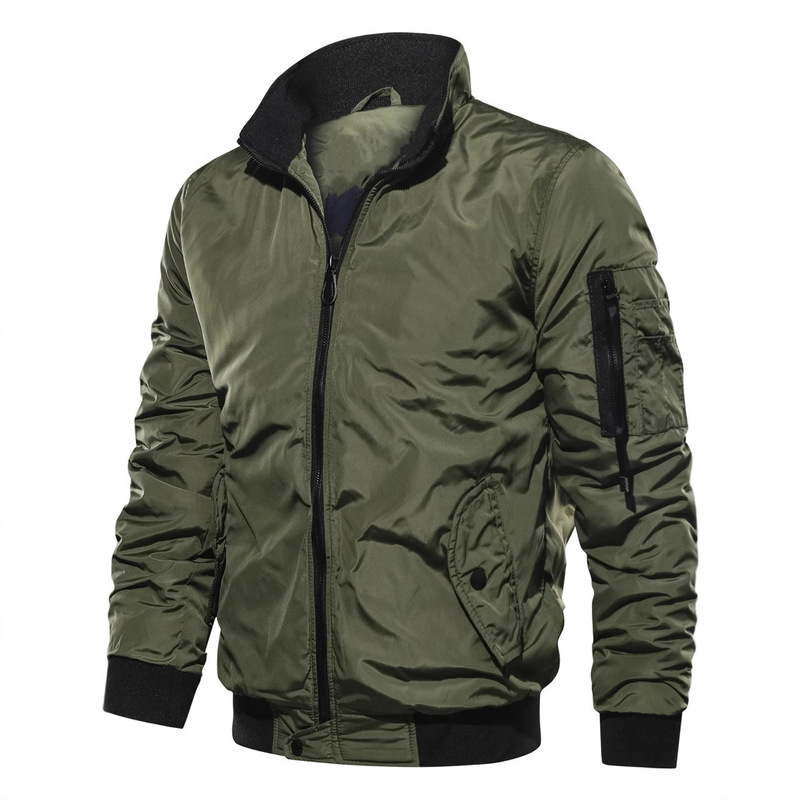 Factory Specializes in Cross-Border Foreign Trade Jackets, New Fashion Flight Suits, Quilted Cotton Stand-Up Collar Men's Jackets and Cotton Coats