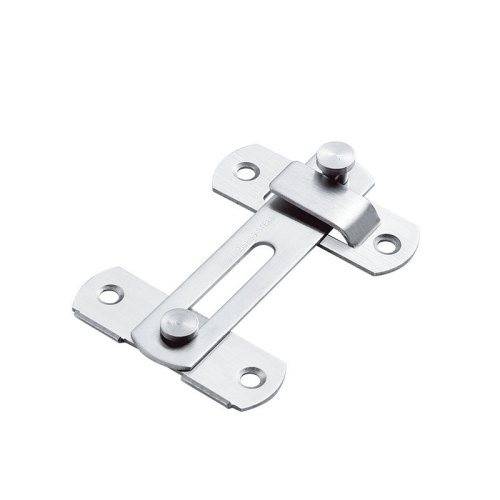 Stainless steel door buckle, toilet and bathroom sliding door lock, 90 degree right angle lock, pet lock, black latch