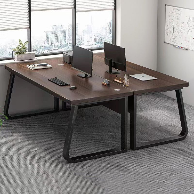 Double-Seat Minimalist Office Desk, Staff Desk, Office Table and Chair Set, Simple Modern Four-Person Staff Computer Desk