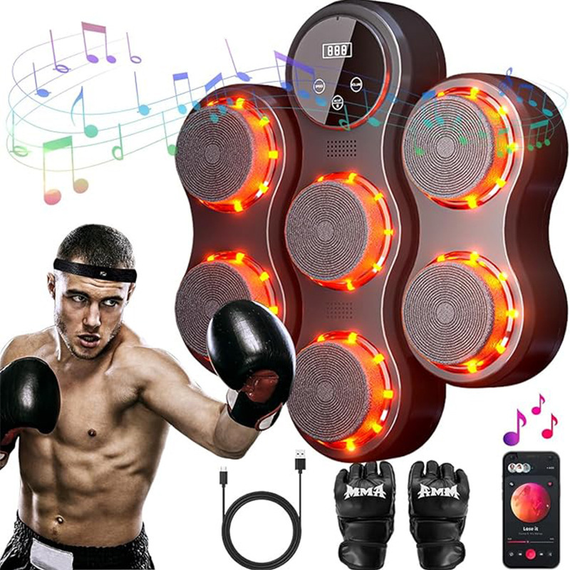 Music Boxing Machine Smart Home Adult Fitness Electronic Wall Target Male Boxing Children Adjustable Response Training Equipment