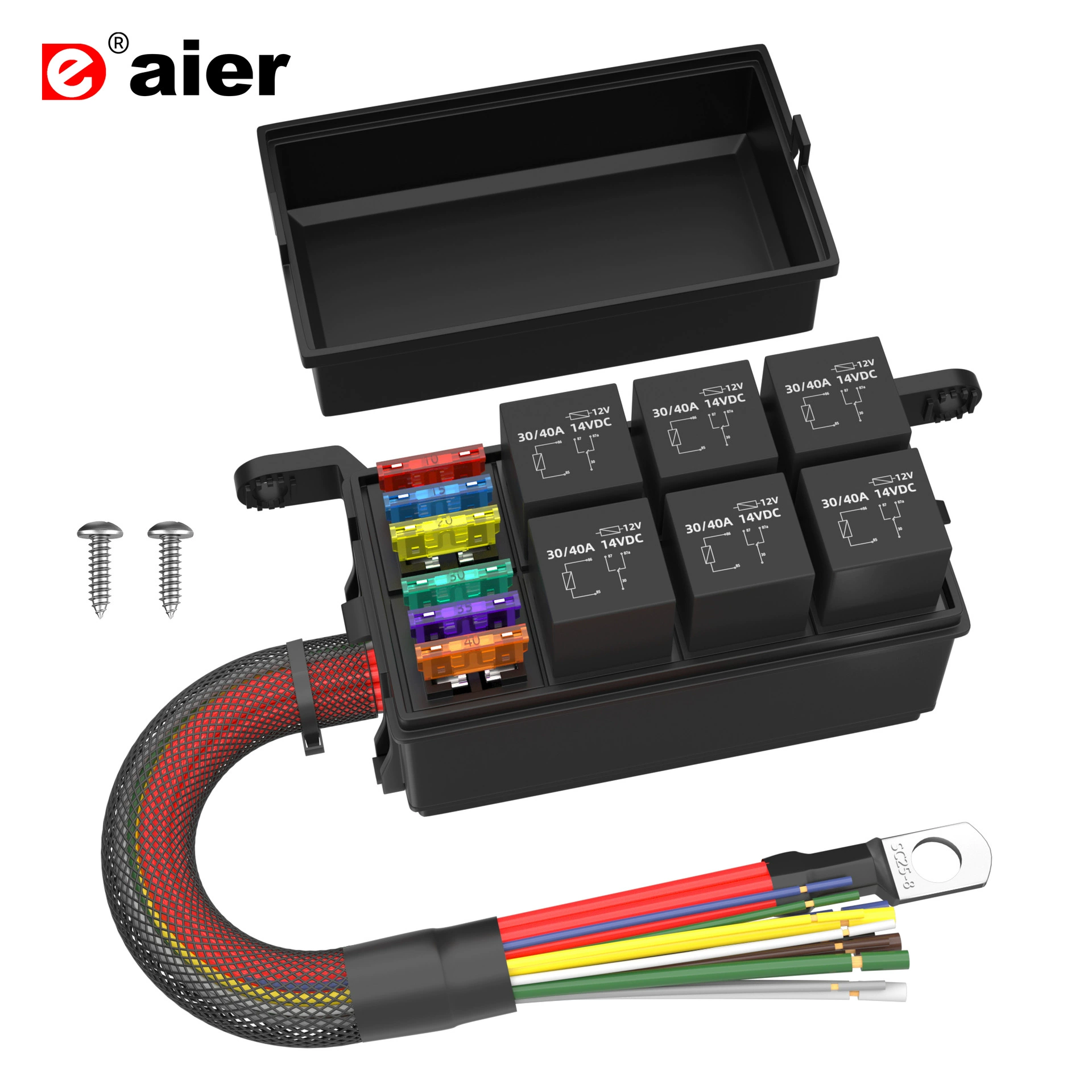 RB-R6F6-W2 гнездо модификации коробки автомобильного реле Автомобильная распределительная коробка автомобильный предохранитель с проводом