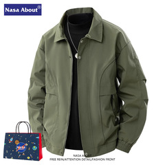 NASA夹克男士春季新款潮牌休闲翻领工装休闲运动宽松大码外套