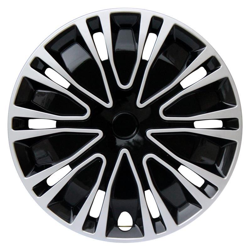 Universal Modified: Universal Hub cover - 14-inch-ak-style-silver-black-1pc