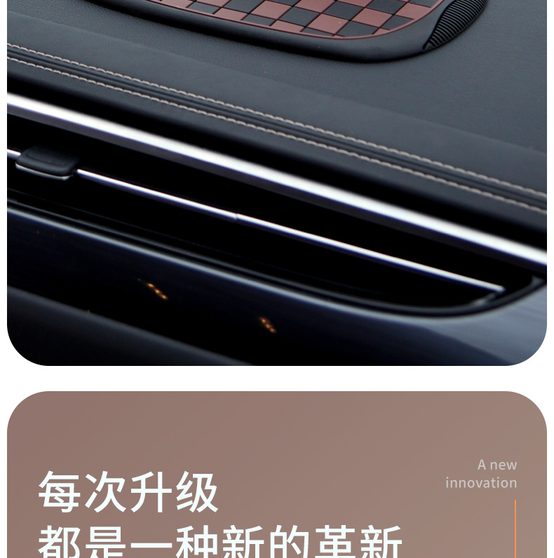 Car Chessboard Anti-slip Mat Mobile Phone Bracket Instrument Panel Storage Pad Hidden Digital Temporary Parking Card
