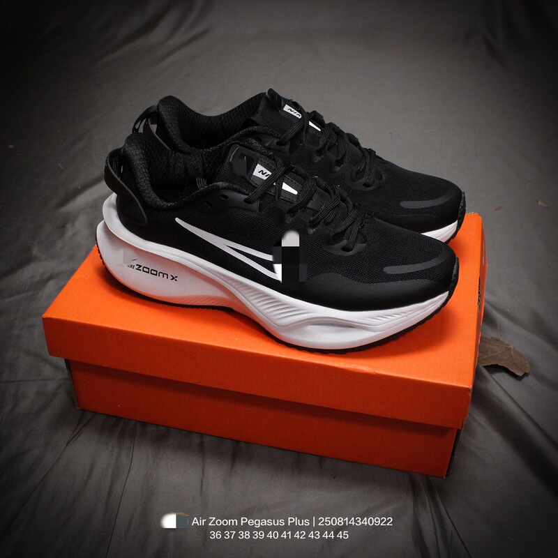 Vomero Plus Reverse Swoosh Thick-Soled Heightening Sports Running Shoes for Men and Women Lightweight Mesh Breathable Casual