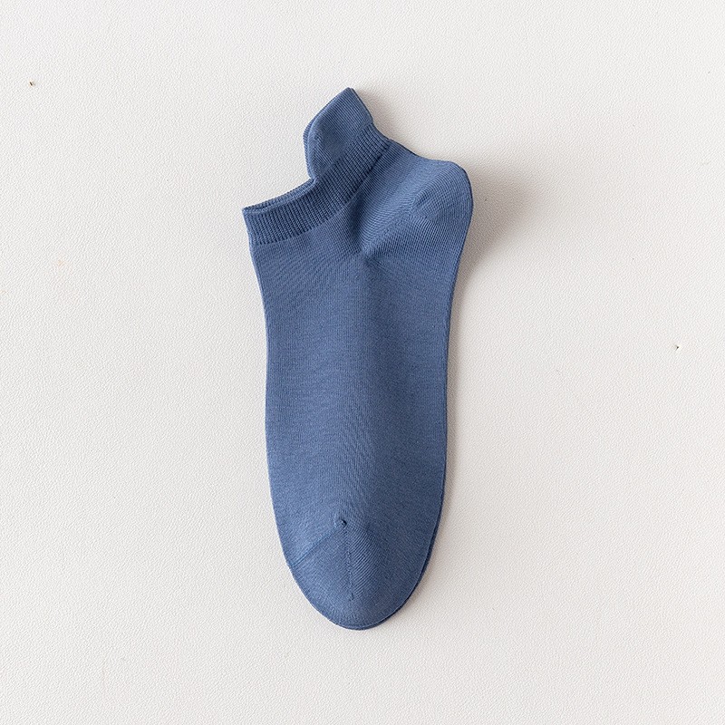 Primavera y verano, calcetines de barco de algodón de color sólido, calcetines de algodón sin costura, calcetines de algodón invisibles para hombres, embalaje independiente