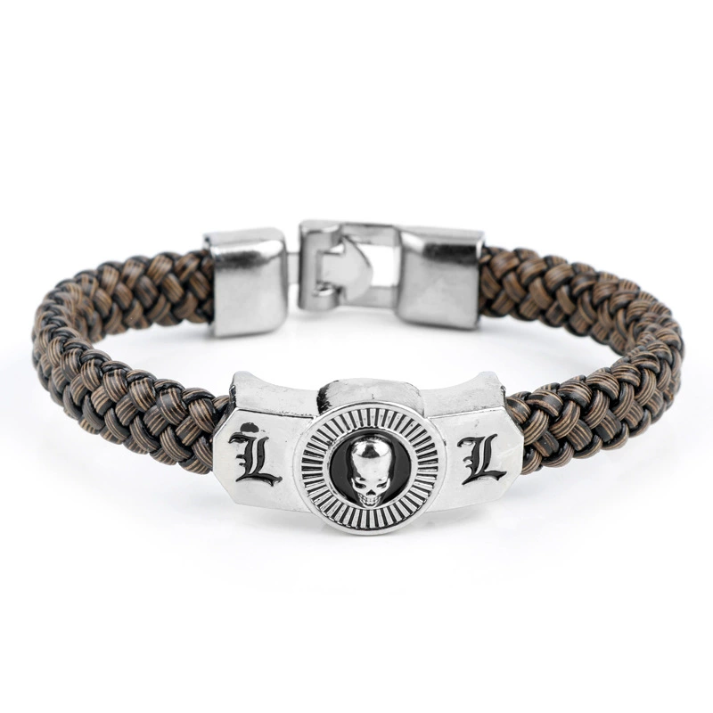 Кросс-бортовое популярное аниме по окружению deth Note Death Note Skeleton Skills Skin Bracelet Weaving Bracelet