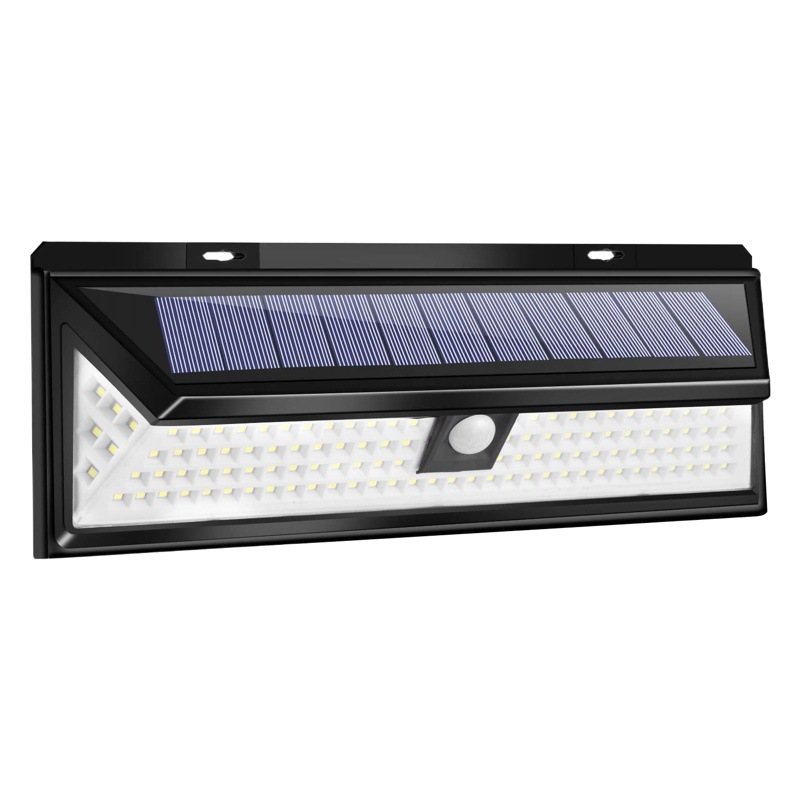 Lámpara de pared solar, sensor de cuerpo humano al aire libre, iluminación de alta potencia, luz nocturna impermeable, luz de jardín de alto brillo, iluminación automática