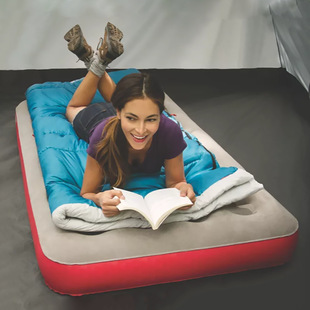 Outdoor Camping Double Inflatable Bed Camping Inflatable Mattress Portable Travel Double Inflatable Bed