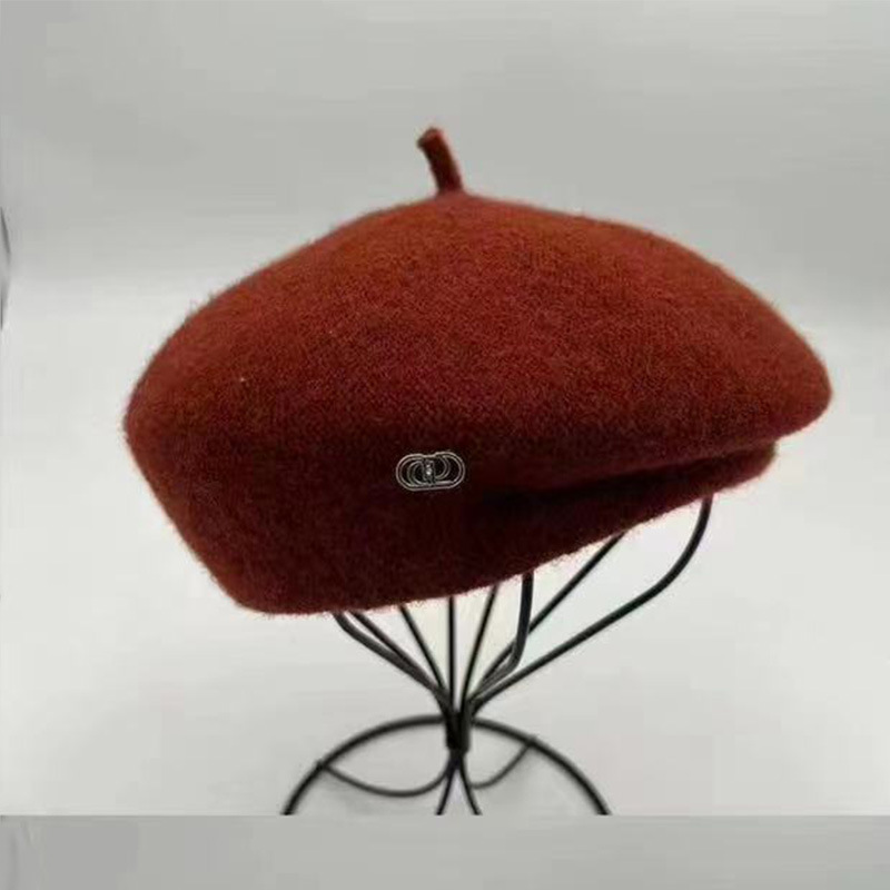 2023 nueva boina de lana que forma el otoño y el invierno estilo Coreano Francés sombrero moda temperamento pintor Beilei Retro
