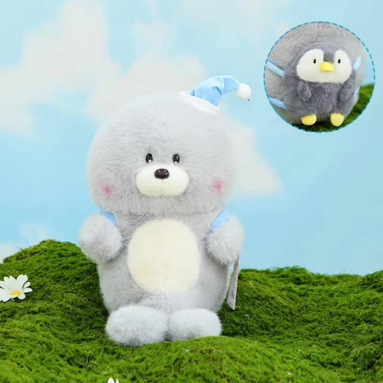 Muñeca peluche 8" máquina garras, regalo lanzamiento boda