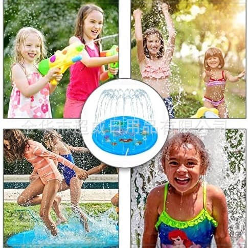 国境を越えた水遊びマット、水噴射マットおもちゃ、夏の屋外プール、屋外での使用、親子の交流促進