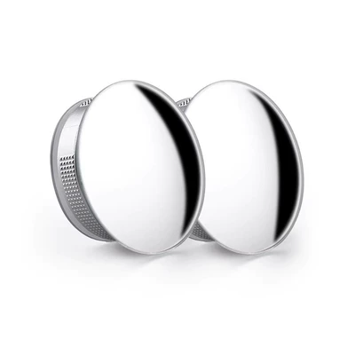 Suitable for Motorcycle Rearview Mirrors, Small Round Mirrors, Blind Spot Auxiliary Reflective Mirrors, 360-Degree Suction Cup Type Ultra-Clear Small Car Mirrors (Large field of view rear view auxiliary mirror) - upgraded-suction-cup-silver-small-round-mirror-pair