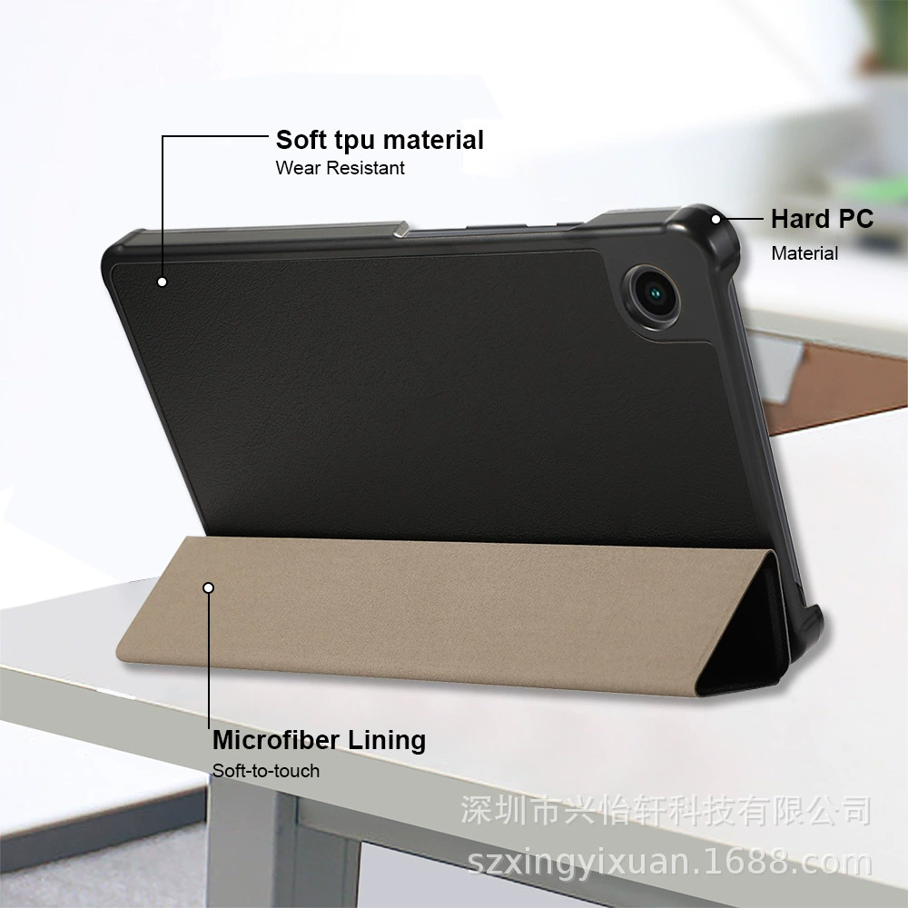 Чехол для планшета Samsung Galaxy Tab A9 8.7 (2023) X110/X115, тройной складывающийся держатель, тонкий чехол